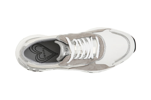CafèNoir Donna Sneakers in pelle e nylon C1DA1040 Multi bianco