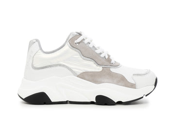 CafèNoir Donna Sneakers in pelle e nylon C1DA1041 Multi bianco