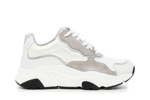 CafèNoir Donna Sneakers in pelle e nylon C1DA1041 Multi bianco