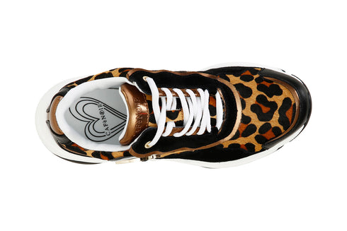 CafèNoir Donna Sneakers in pelle e cavallino C1DA1230S006 Maculato