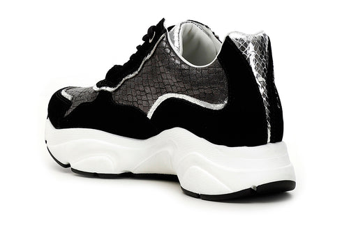 CafèNoir Donna Sneakers in crosta e stampa cocco C1DA6020 Multi nero