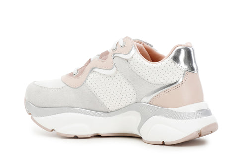 CafèNoir Donna Sneakers in pelle e raso C1DA6130 Multi rosa