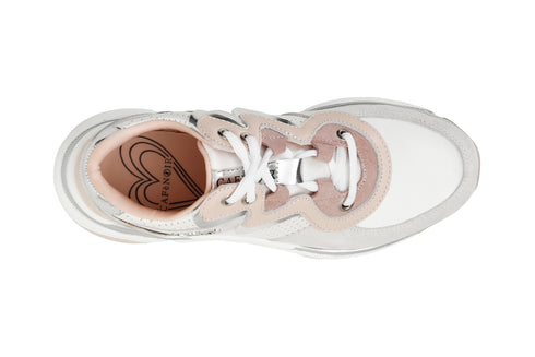 CafèNoir Donna Sneakers in pelle e raso C1DA6130 Multi rosa