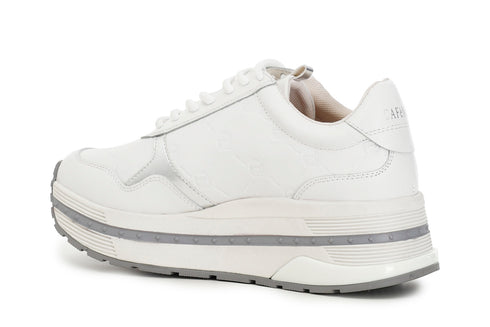 CafèNoir Donna Sneakers in pelle con cerniera C1DB1020W001 Bianco