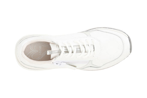 CafèNoir Donna Sneakers in pelle con cerniera C1DB1020W001 Bianco