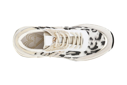 CafèNoir Donna Sneakers con dettagli leopardati C1DB9030L008 Multi beige