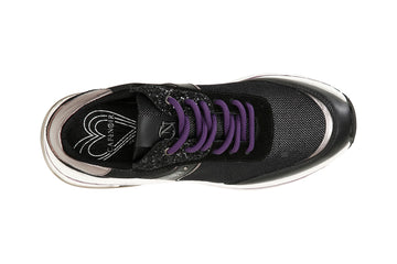 CafèNoir Donna Sneakers in pelle scamosciata e tessuto mesh C1DB9040N001 Nero