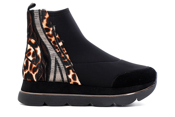 CafèNoir Donna Tronchetto in lycra e cavallino maculato C1DB9880 Nero/maculato