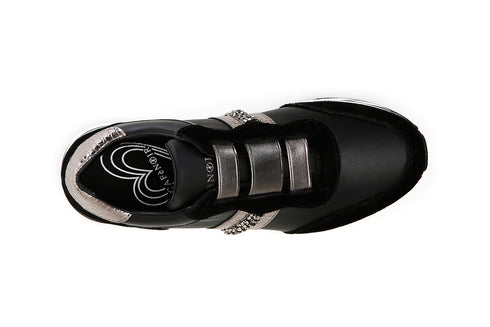 CafèNoir Donna Slip-on in pelle su zeppa C1DC1020 Nero