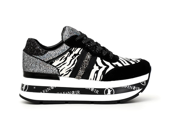 CafèNoir Donna Sneakers in cavallino zebrato multimateriale C1DC8070 Multi zebrato