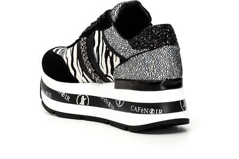 CafèNoir Donna Sneakers in cavallino zebrato multimateriale C1DC8070 Multi zebrato