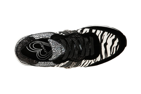 CafèNoir Donna Sneakers in cavallino zebrato multimateriale C1DC8070 Multi zebrato