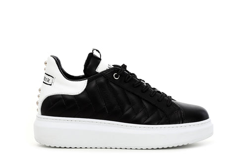 CafèNoir Donna Sneakers in pelle trapuntata C1DE1480 Nero