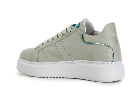 CafèNoir Donna Sneakers in pelle stampa intreccio C1DE1820G004 Menta