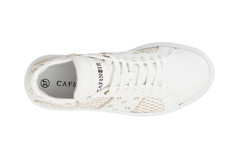 CafèNoir Donna Sneakers in rafia e pelle C1DE9530W001 Bianco