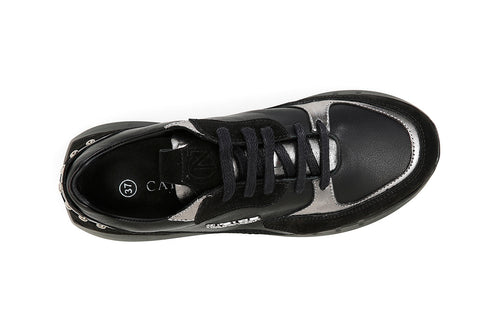 CafèNoir Donna Sneakers in pelle con borchie C1DH1010N001 Nero