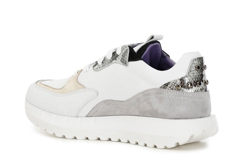 CafèNoir Donna Sneakers in pelle con borchie C1DH1010W005 Multi bianco