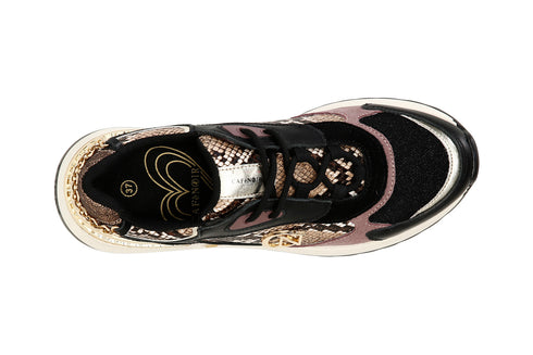 CafèNoir Donna Sneakers con dettagli pitonati C1DL9450N007 Multi nero