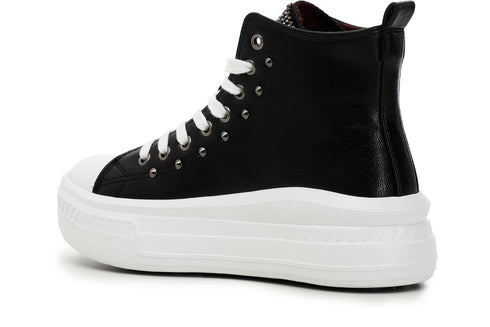 CafèNoir Donna Sneakers allacciata in similpelle C1DM9250 Nero