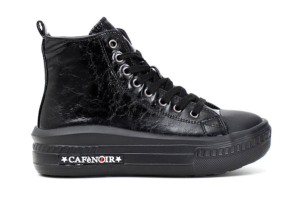 CafèNoir Donna Sneakers allacciata in similpelle C1DM9251 Nero