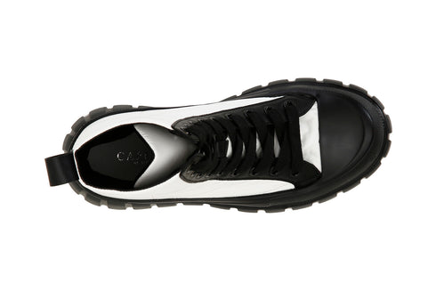 CafèNoir Donna Tronchetto allacciato in tessuto laminato trapuntato C1DM9410W001 Bianco