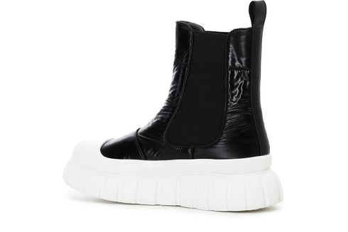 CafèNoir Donna Tronchetto con elastici in tessuto laminato trapuntato C1DM9420N012 Nero/bianco