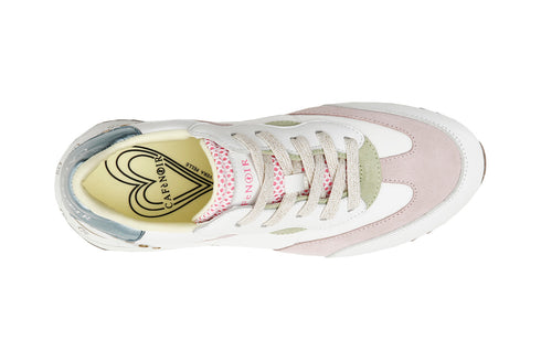 CafèNoir Donna Sneakers in pelle e tessuto multicolor C1DN1370R005 Multi rosa