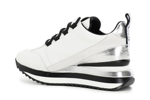 CafèNoir Donna Sneakers in pelle C1DN1560W002 Bianco/argento