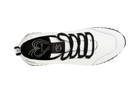 CafèNoir Donna Sneakers in pelle C1DN1560W002 Bianco/argento