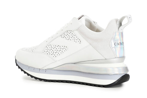 CafèNoir Donna Sneakers in pelle traforata C1DN1650W001 Bianco