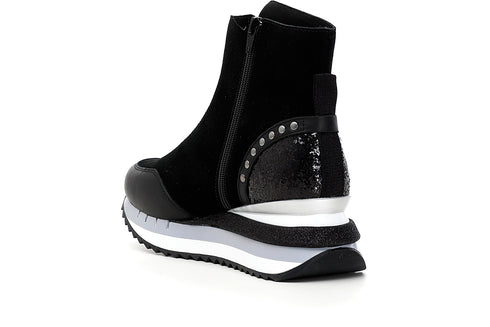 CafèNoir Donna Tronchetto con cerniere in pelle scamosciata C1DN6160 Nero