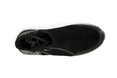 CafèNoir Donna Tronchetto con cerniere in pelle scamosciata C1DN6160 Nero