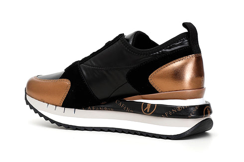 CafèNoir Donna Slip on in nylon con finti lacci C1DN9170 Multi nero