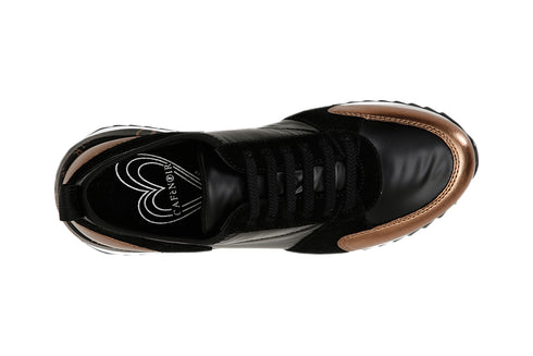 CafèNoir Donna Slip on in nylon con finti lacci C1DN9170 Multi nero