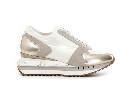 CafèNoir Donna Slip on in nylon con finti lacci C1DN9170 Multi bianco