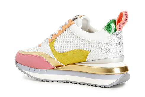 CafèNoir Donna Sneakers allacciate con tessuto glitter C1DN9630S003 Multicolor