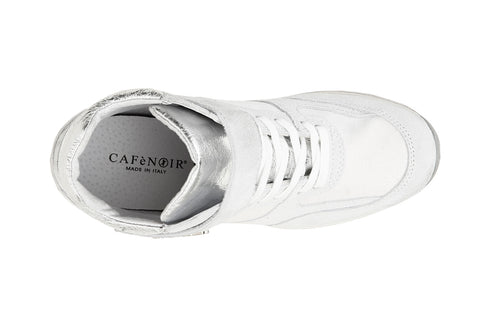 CafèNoir Donna Sneakers in pelle scamosciata con zeppa interna C1DQ6020 Ghiaccio