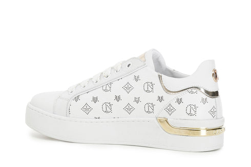 CafèNoir Donna Sneakers in pelle con borchie C1DS1530W001 Bianco