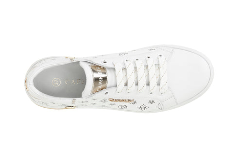 CafèNoir Donna Sneakers in pelle con borchie C1DS1530W001 Bianco
