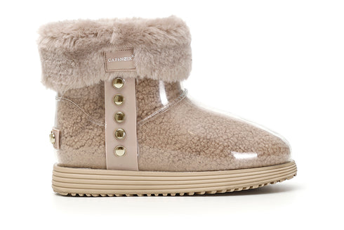 CafèNoir Donna Tronchetto in pvc con pelliccia sintetica C1DV9020 Beige