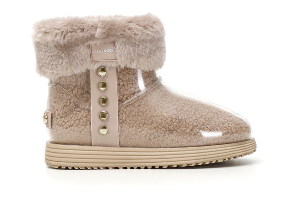 CafèNoir Donna Tronchetto in pvc con pelliccia sintetica C1DV9020 Beige