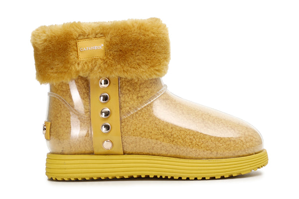 CafèNoir Donna Tronchetto in pvc con pelliccia sintetica C1DV9020 Giallo