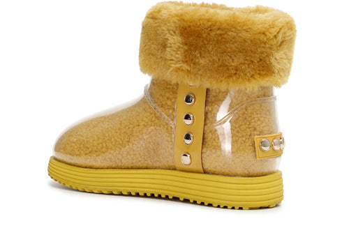 CafèNoir Donna Tronchetto in pvc con pelliccia sintetica C1DV9020 Giallo