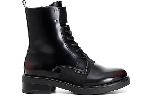 CafèNoir Donna Tronchetto allacciato in similpelle spazzolata con elastici C1EA9670 Bordeaux