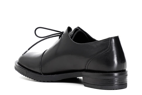 CafèNoir Donna Scarpe in pelle con linguetta strass C1EB1010 Nero