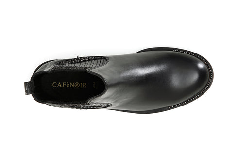 CafèNoir Donna Tronchetto elastico in pelle con dettaglio glitter C1EB1120 Nero/piombo