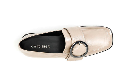 CafèNoir mocassini tacco basso pelle lucida
