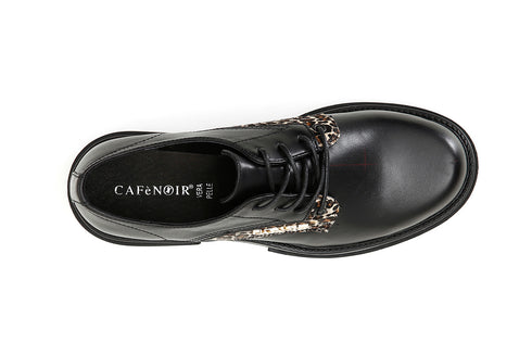 CafèNoir Donna Derby in pelle con riporto cavallino maculato C1EC1020N001 Nero