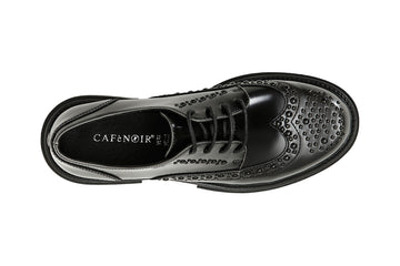 CafèNoir Donna Derby coda di rondine in similpelle con borchie C1EC9240 Nero