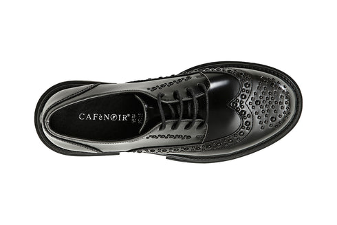 CafèNoir Donna Derby coda di rondine in similpelle con borchie C1EC9240 Nero